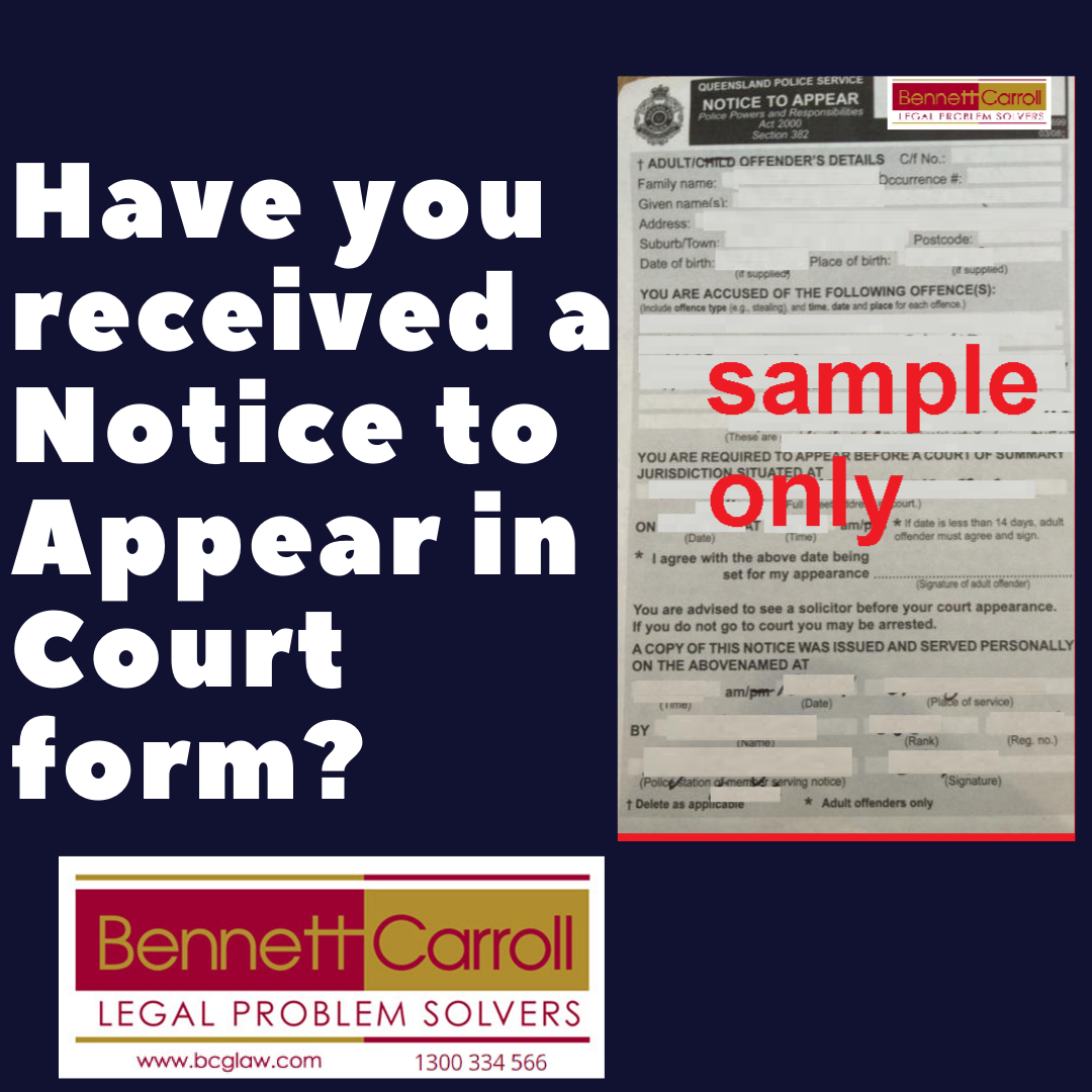 Have you received a Notice to Appear in Court form? Traffic and